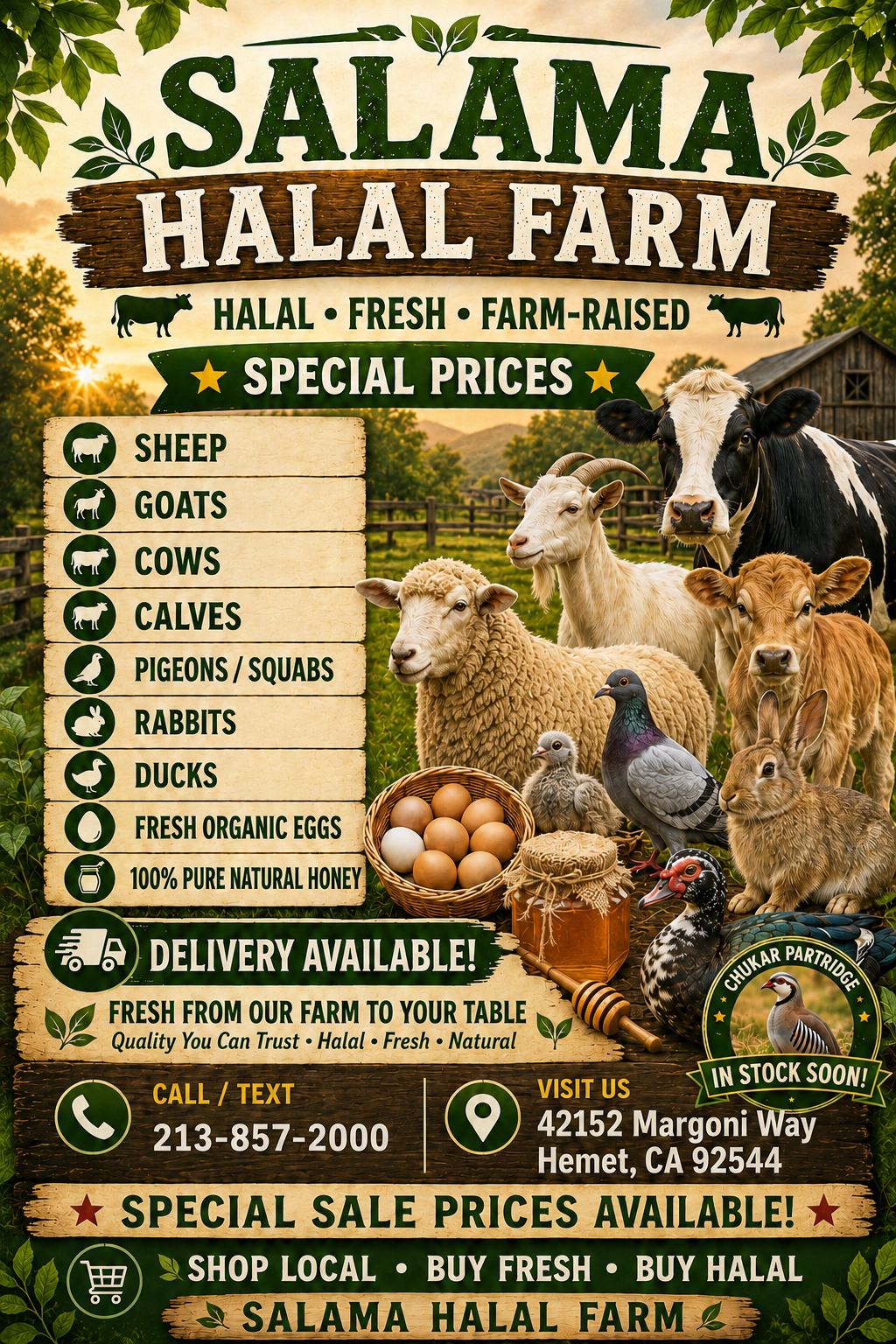 Salama Halal Farm promotional poster